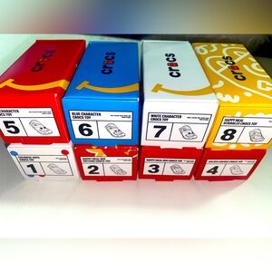 New! 2024 McDONALD'S X CROCS HAPPY MEAL Mini Crocs #1-8 Key Chain FULL SET!